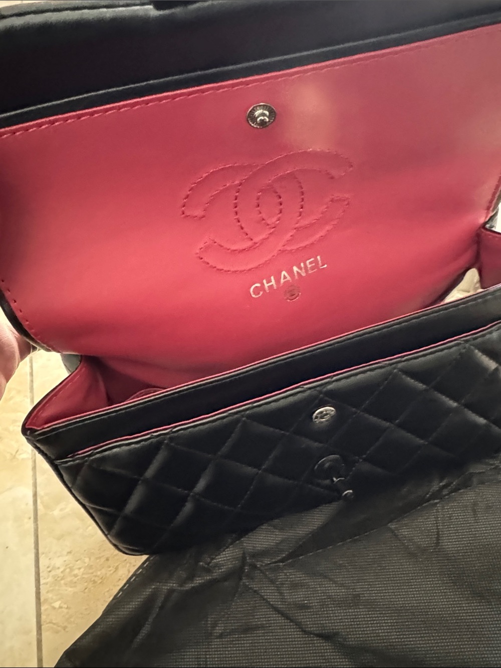 CHANEL copy Black Quilted Leather with black hardware Mini Flap Shoulder Bag - Picture 3 of 7